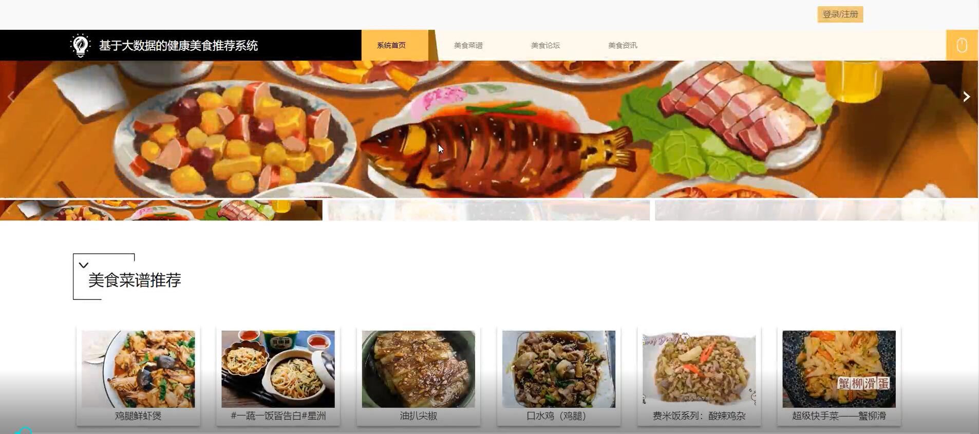 Django基于大数据的健康美食推荐系统 [Django]-计算机毕业设计源码+LW文档