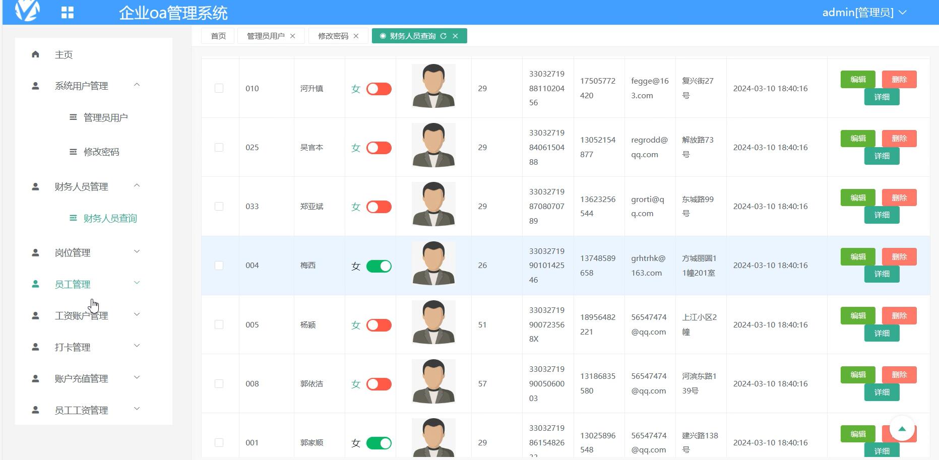 基于vue的企业oa管理系统[Vue]-计算机毕业设计源码+LW文档