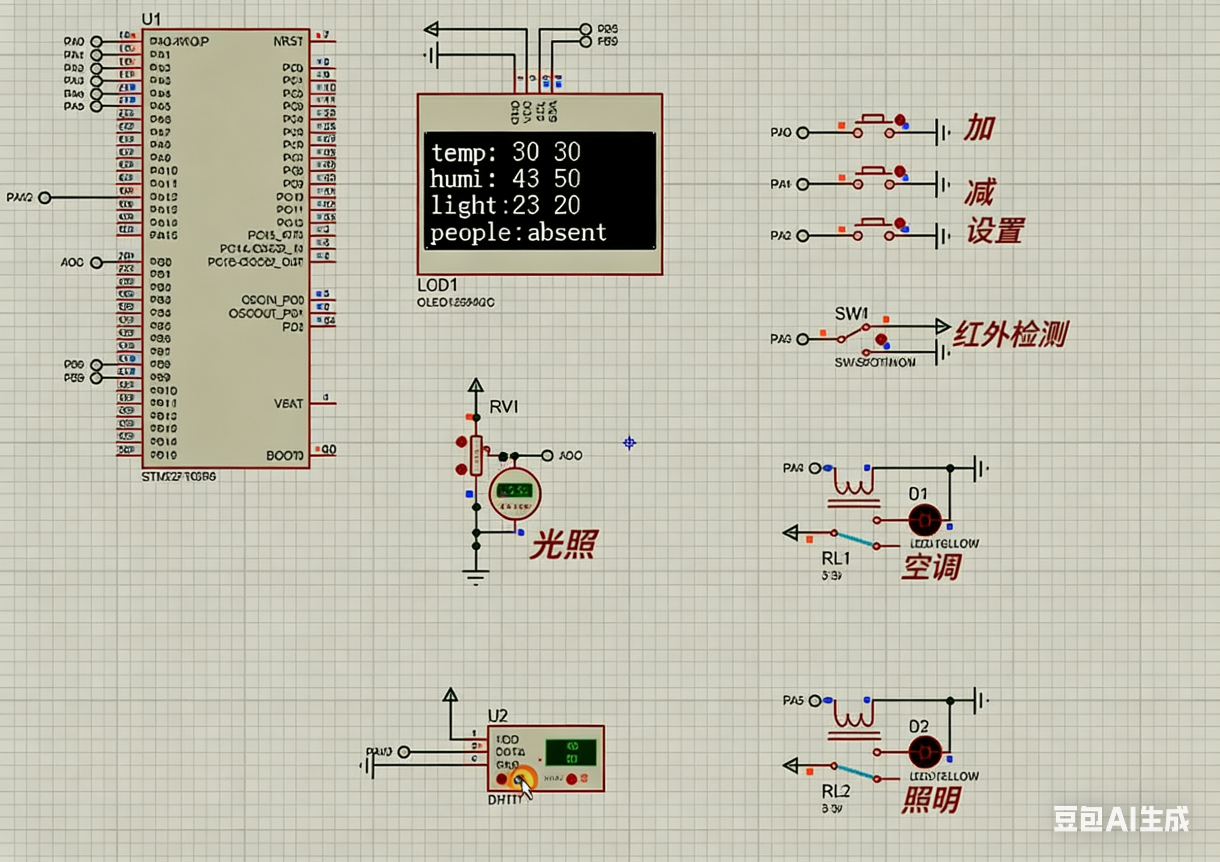 基于stm32的智能书房系统[单片机]-计算机毕业设计源码+LW文档