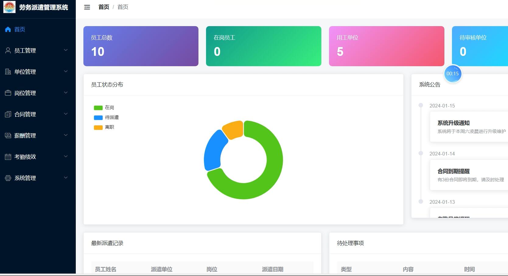 基于Vue的企业劳务派遣人员管理系统[Vue]-计算机毕业设计源码+LW文档